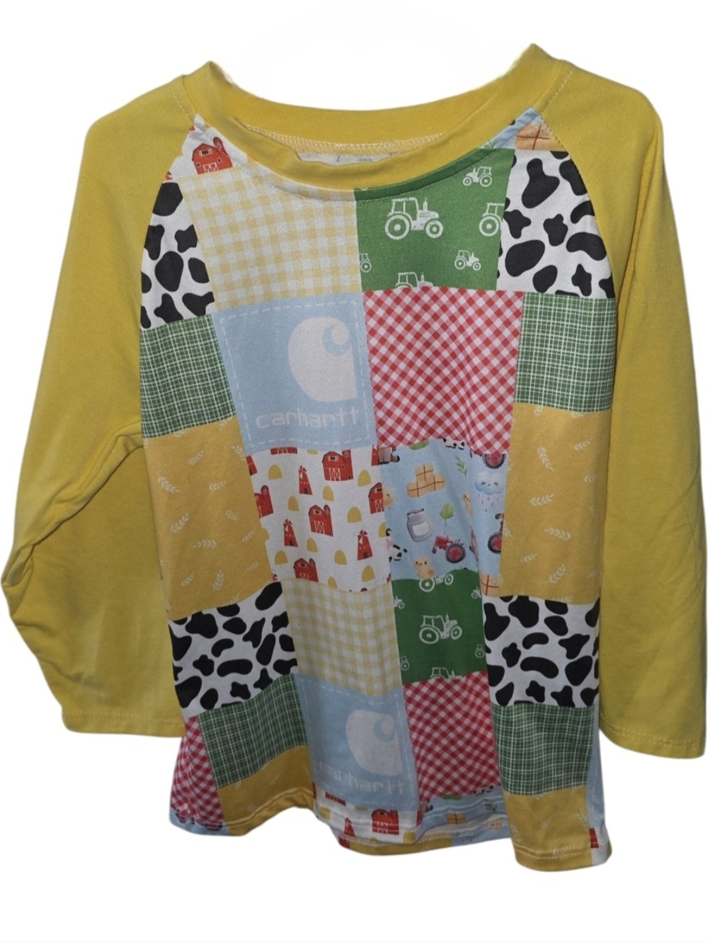 LaLeePop Boys Carhartt Farming Long Sleeve Shirt Size 7/8 NWOT